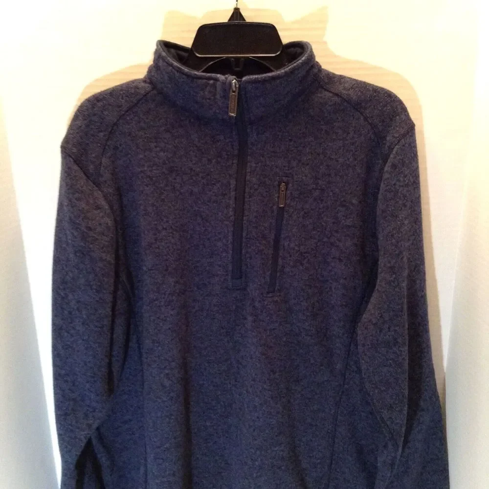 Woolrich Quarter Zip Sweater Jumper Mens XL Navy Mock Neck Long Sleeve Winter